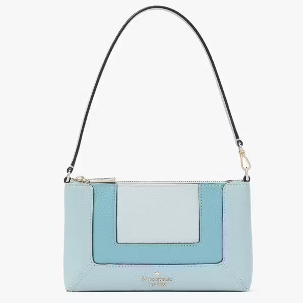 NEW kate spade new york Leather Lena Convertible Shoulder Bag In Blue Multicolor - Picture 4 of 16